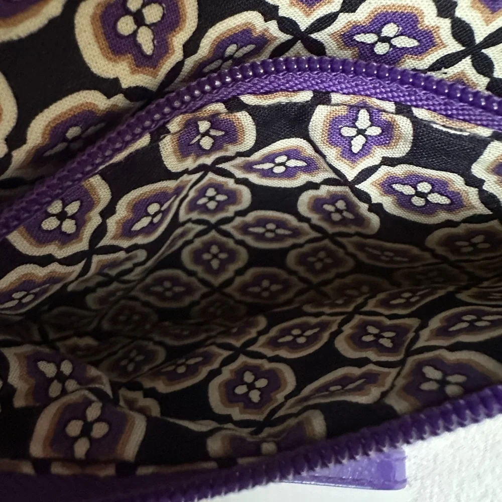 Romantic Floral Vera Bradley Simply Violet Multiple Compartment Wristlet Wallet